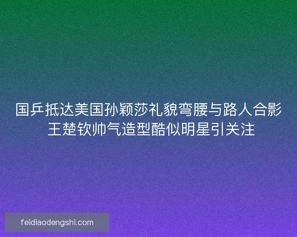 国乒抵达美国孙颖莎礼貌弯腰与路人合影 王楚钦帅气造型酷似明星引关注