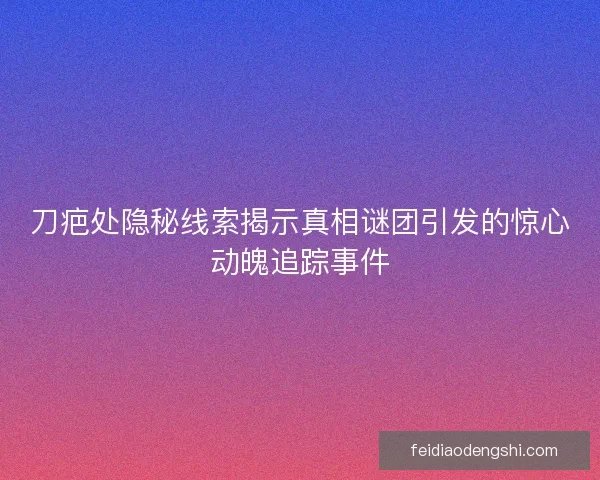 刀疤处隐秘线索揭示真相谜团引发的惊心动魄追踪事件